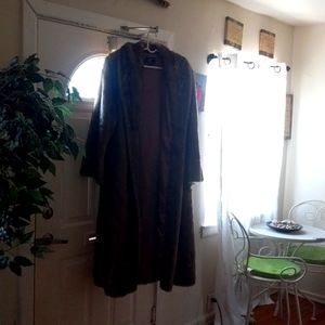 Alpine studio floor length fur coat